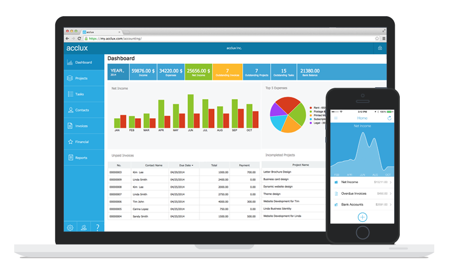 acclux accounting software screenshot